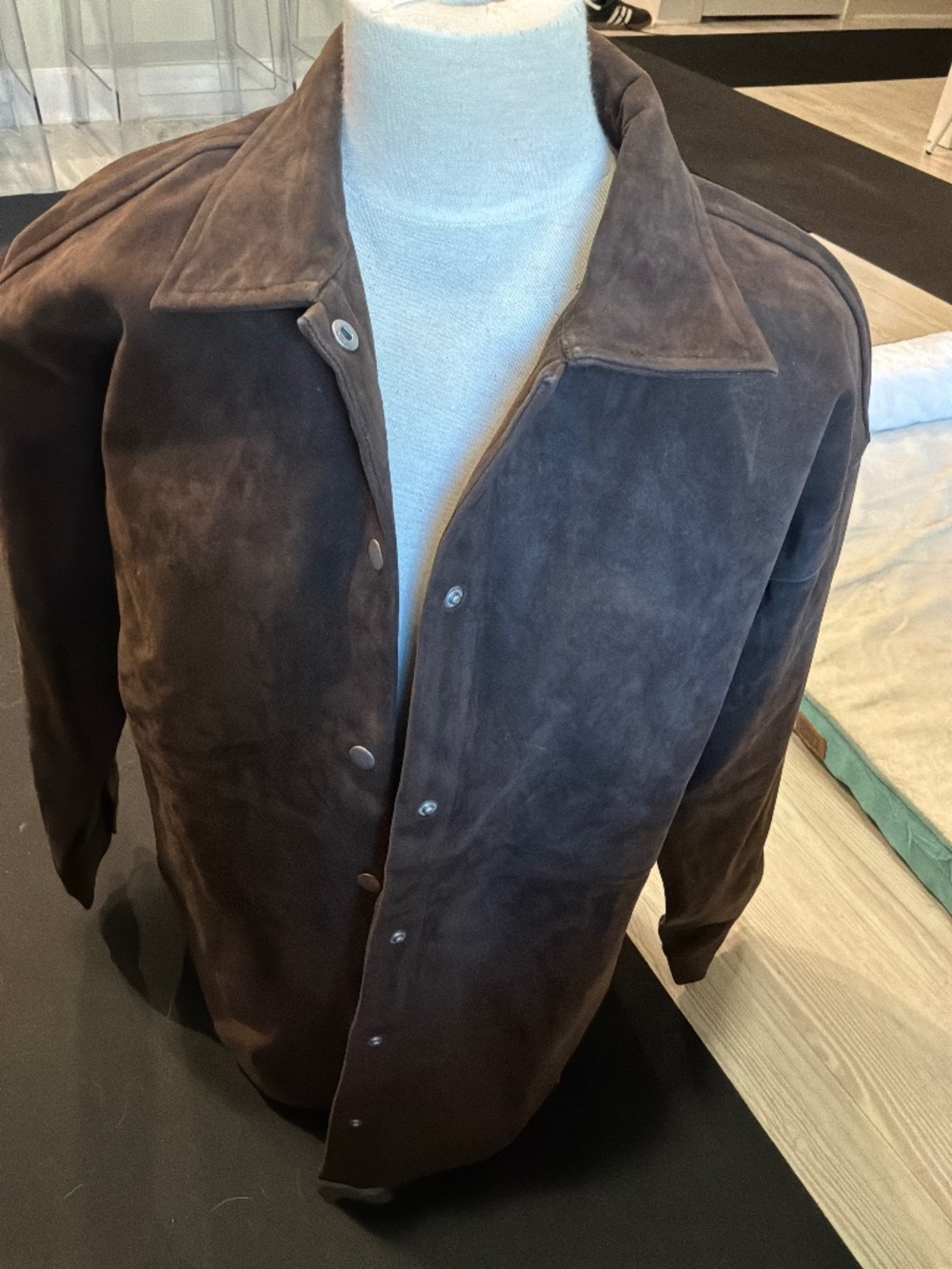 New with tags Bailey Rose brown faux suede top jacket size small